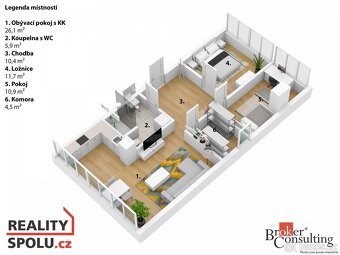 Prodej, byty/3+kk, 71 m2, Nekvasilova 587/11, 18600 Praha, H - 8