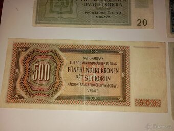 BANKOVKY 40. LÉTA PROTEKTORÁT, 1-1000 K, VŠE NEPERFOROVANÉ - 8