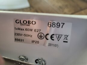 2x NÁSTĚNNÉ SVÍTIDLO- PŮLKA- SKLO+KOV -NÁDHERNÝ DESIGN - 8