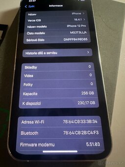 Apple iPhone 12 Pro 256 GB Silver, nová baterie 100% - 8