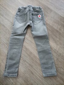 Dívčí kalhoty, rifle, vel. 104, 110 - 8