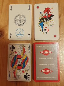 Mix starých hracích karet - žolíkové karty, karty na mariáš - 8