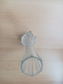 Retro skleněná vázička - velmi zajímavý tvar (vintage) - 8