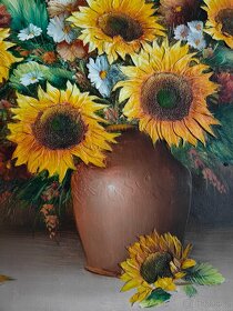 Obraz Oil Charles Benolt Sunflower Painting - 8