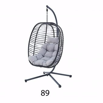 Závěsné křeslo (houpačka) šedá barva - 8