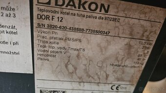 Prodám kotel DAKON DOR F 12 - 8