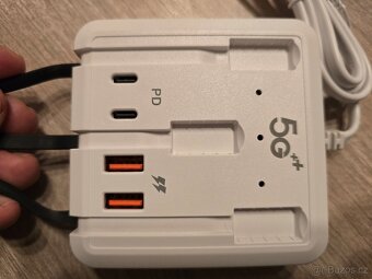 120W nabíječka do zásuvky USB3 + USB-C porty + kabely - 8