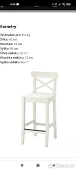 2x barové židle IKEA Ingolf - 8