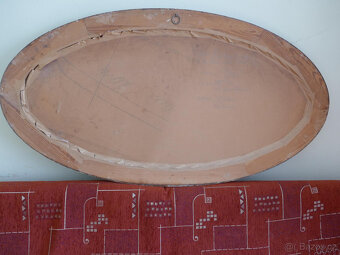 VELKÝ OVÁLNÝ OBRAZ Z ROKU 1950 - 53 (OLEJOMALBA NA PLÁTNĚ) - 8