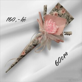 Saténové růže -kytice - 8