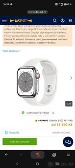 Apple Watch Series 8 Silver Aluminium White Sport Band 45mm - 8