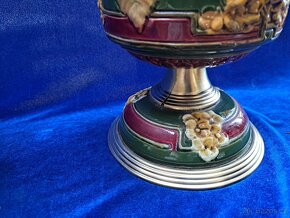 majoliková, petrolejová lampa - 8