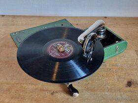 Vzácný starožitný cestovní gramofon Excelda Pocket, NO 55 - 8