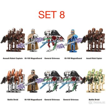 Rôzne figúrky Star Wars 3 (8ks) typ lego - nové - 8