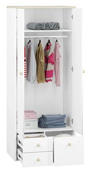 Dětská skříň Elmo 02 – bílá / buk - 8