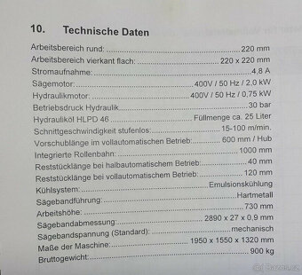 Automatická pila KLAEGER pharos 220 Pásová pila Kläger na ko - 8