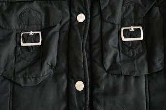 Černá zimní dlouhá prošívaná bunda, vel. 38, zn. Superstar - 8