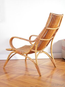 Retro Ratanové Křeslo ÚLUV - 8