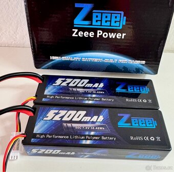 BATERIE LIPO ZEEE 5200mAh 50C/100C 7,4V 38,48Wh-2ks - 8