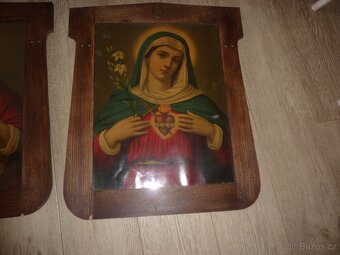 2x Svatý obraz v dřevěném rámu - cena za oba 990,- - 8