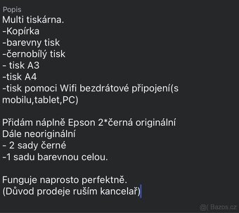 Tiskárna 3V1 multifunkční -A3,A4 tisk+ náplně - 8
