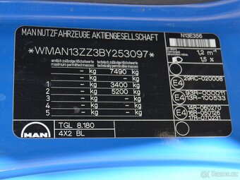 MAN TGL 8.180 + AGADOS 110m3 souprava - 8