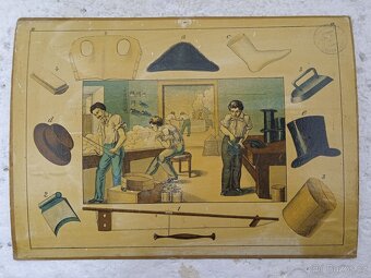 Kloboučník - školní pomůcka 1856 - 36,5x26,5cm - 8