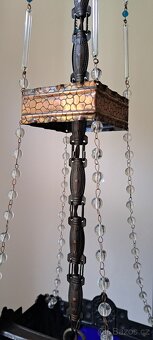 Secesní starožitný lustr, secese,1900-1910. - 8