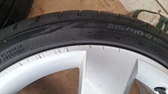 Alu kola Škoda 17" 5x100 pneu 215/40 R17 Fabia Scala Rapid - 8