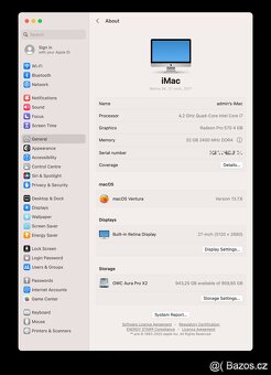 iMac 27” (2017) CTO – i7 / 32 GB RAM / OWC SSD - 8
