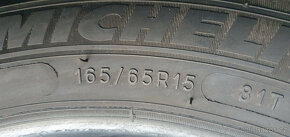165/65/15  2x letní pneu Michelin - 8