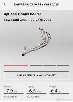 Výfukové svody Akrapovic Kawasaki Z900RS - 8