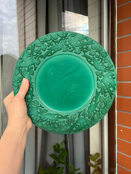 Hoffmann Talíř 27.5 cm malachitové jade sklo, A. Pfohl - 8