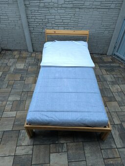 Prodám dřevěnou postel + Matrací 90cm x 200cm - 8