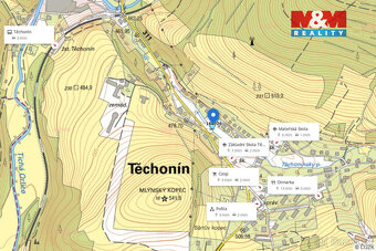 Prodej pozemku k bydlení, 1008 m², Těchonín - 8