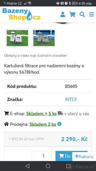 Kartušová filtrace intex - 8