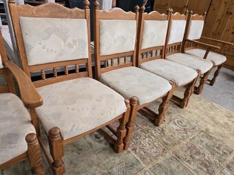6x židle rustikál komplet 47x50 výšká 48 cm - 8