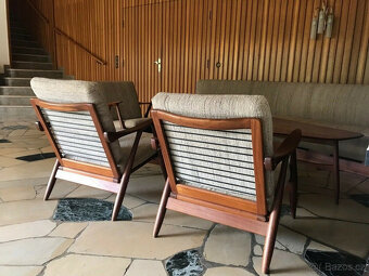Originální Mid Century Lounge Ensemble, jedinečný Styl Fred - 8