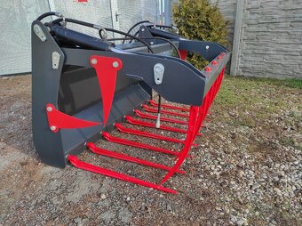 Hydraulické vidle s přídavným drapákem - kované hroty - 8
