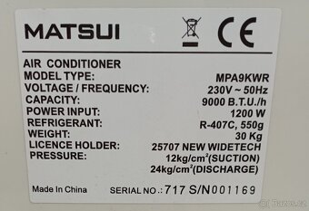 Mobilní klimatizace MATSUI - 8