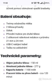 Elektricka odsavacka materskeho mleka babyono - 8