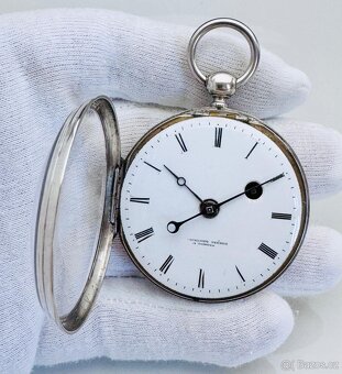 PÁNSKÉ STŘÍBRNÉ GRAVÍROVANÉ ŠPINDLOVKY VACHERON FRERES GENEV - 8