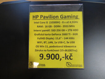 Herní notebook HP Pavilion Gaming 15-dk1007nc - 8