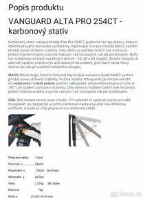 Karbonový macro stativ Vanguard Alta pro 254CT - 8