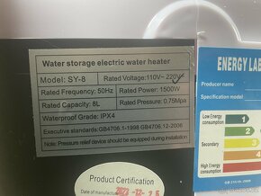 Elektrické průtokové ohřívače vody 1,5 až 6,5 kW - Nové - 8