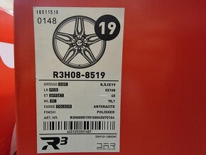 zátěžová německá alu R3 WHEELS 8,5x19" 5x108 ET45 - 8