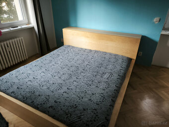 IKEA MALM 180x200 + výsuvný díl za čelo + polohovací rošty - 8