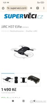 Mini Dron ,JJRC,ELFIE,H 37 ,nový - 8