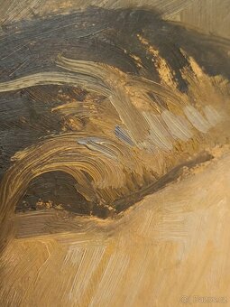 Obraz V. Čech, Portrét Opava 1955, olej 50x42 - 8