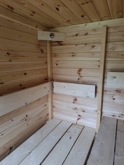 Finská sauna na dřevo,SLEVA  , 2,1 x ,1,44 m pro 3-4 os. - 8